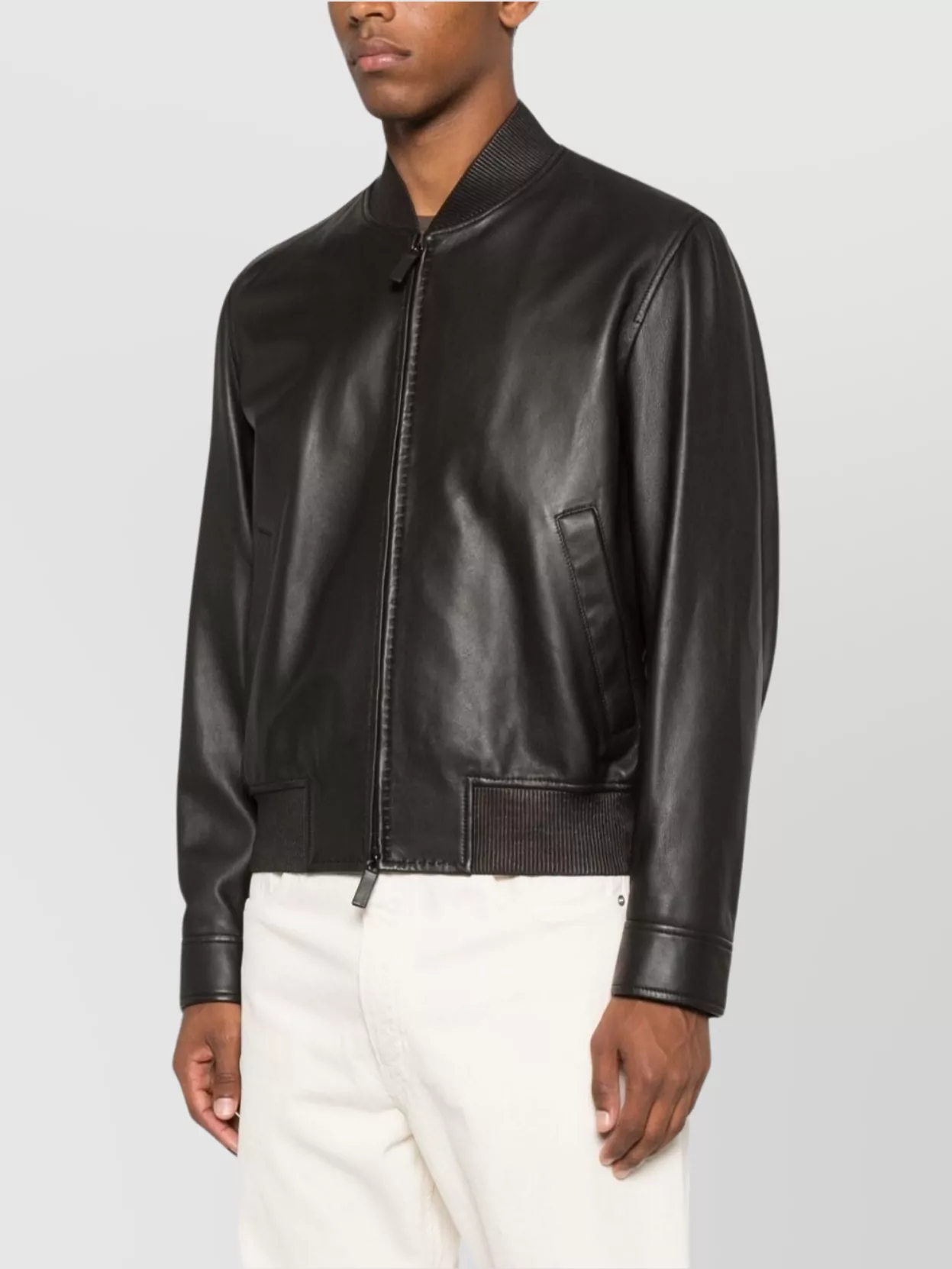 Emporio Armani Jacket Leather Front Pockets