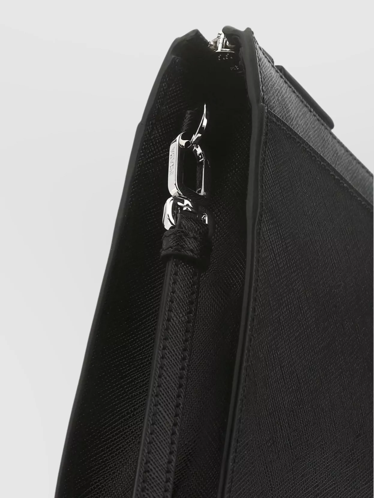 Prada Clutch Bag Leather Detachable Wrist Handle
