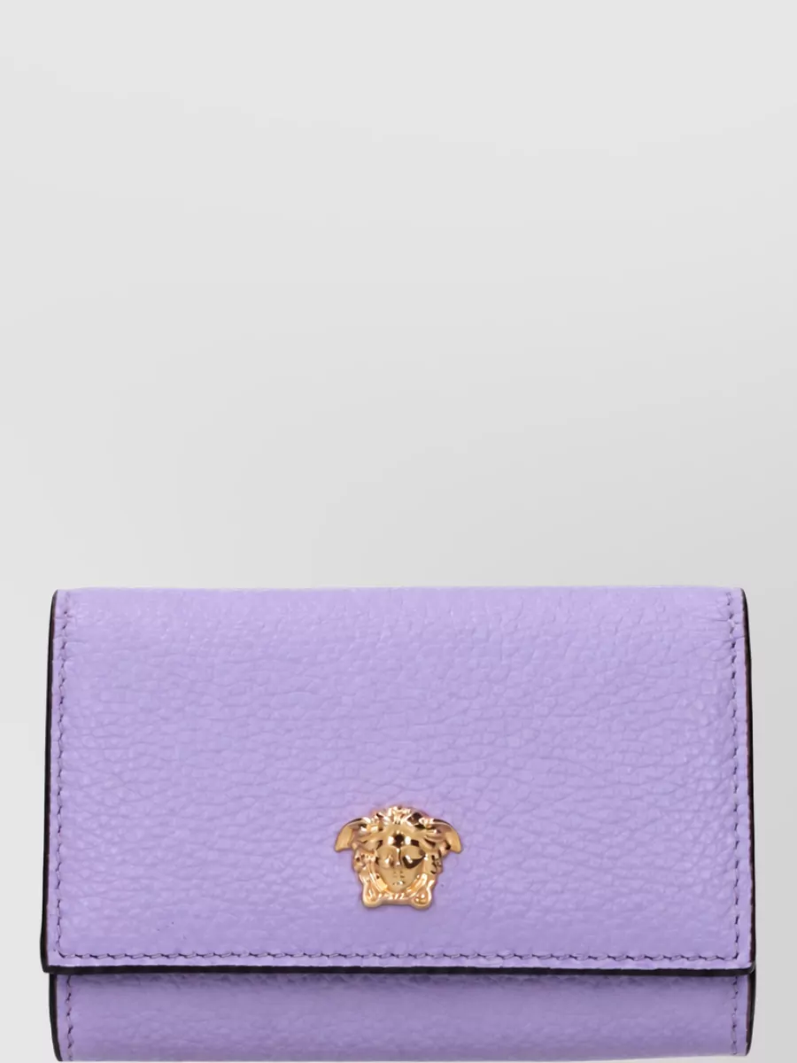 Versace leather coin keychain