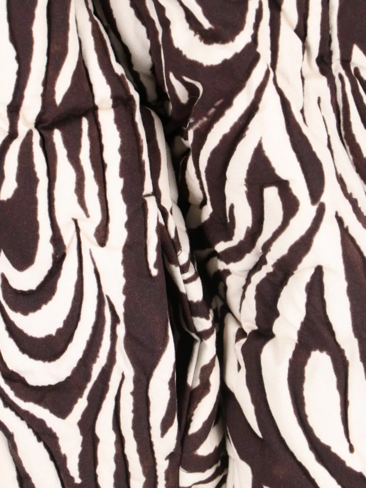 Erl Zebra-print Quilted Cotton Jacket In Brown