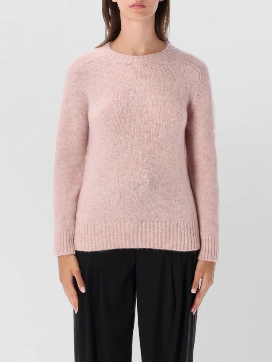 Soeur wool alpaca fine-knit crew-neck sweater