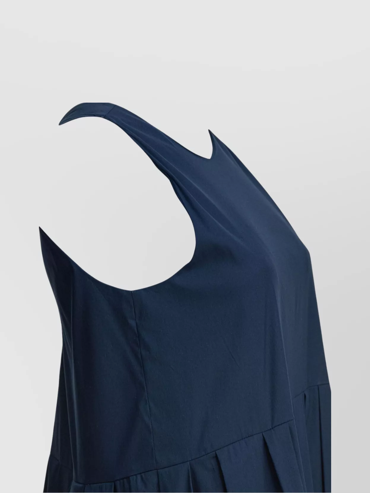 Shop 's Max Mara Pleated Skirt Midi Length Dress Scoop Neckline