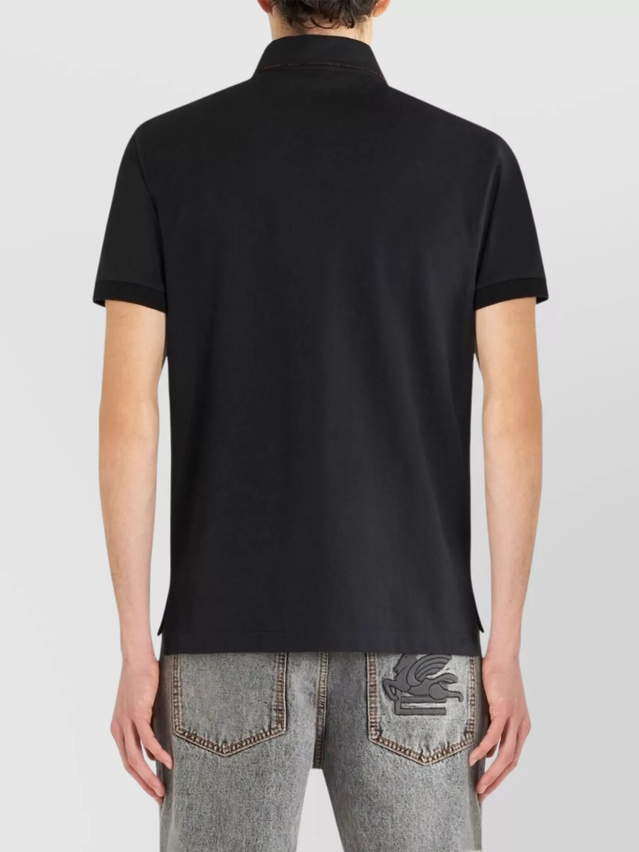 Etro Contrast Collar Polo Shirt With Short Sleeves