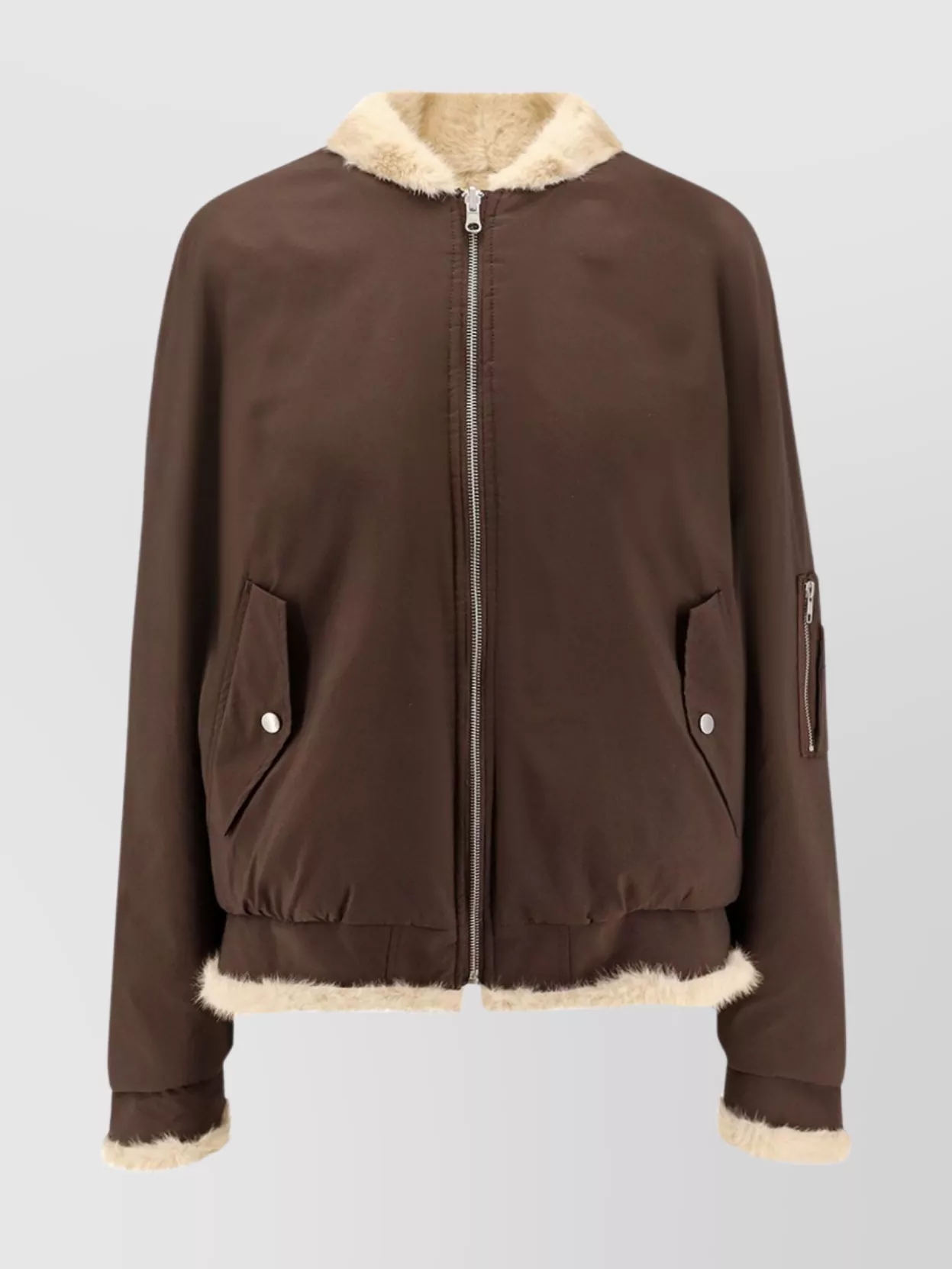Mm6 Maison Margiela Reversible Bomber Jacket Featuring Front Pockets