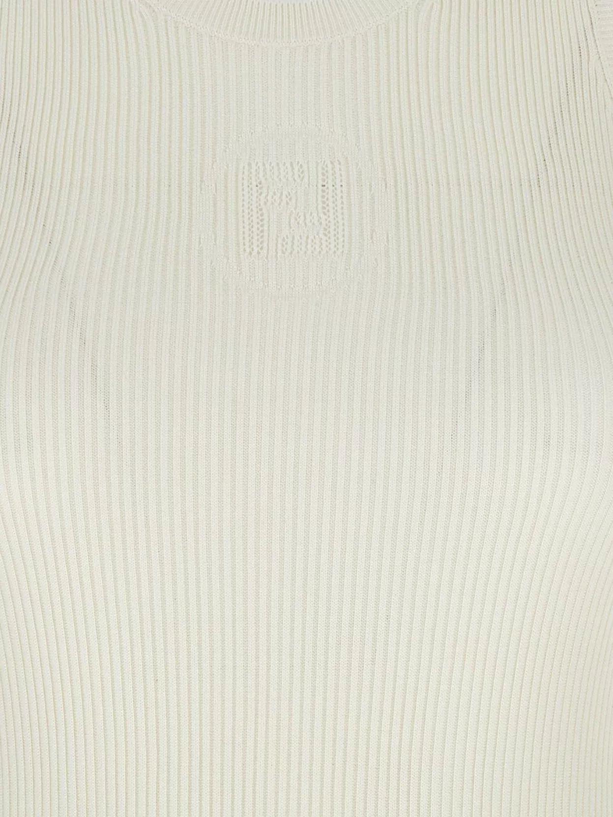 Fendi Top In Misto Seta Avorio Donna