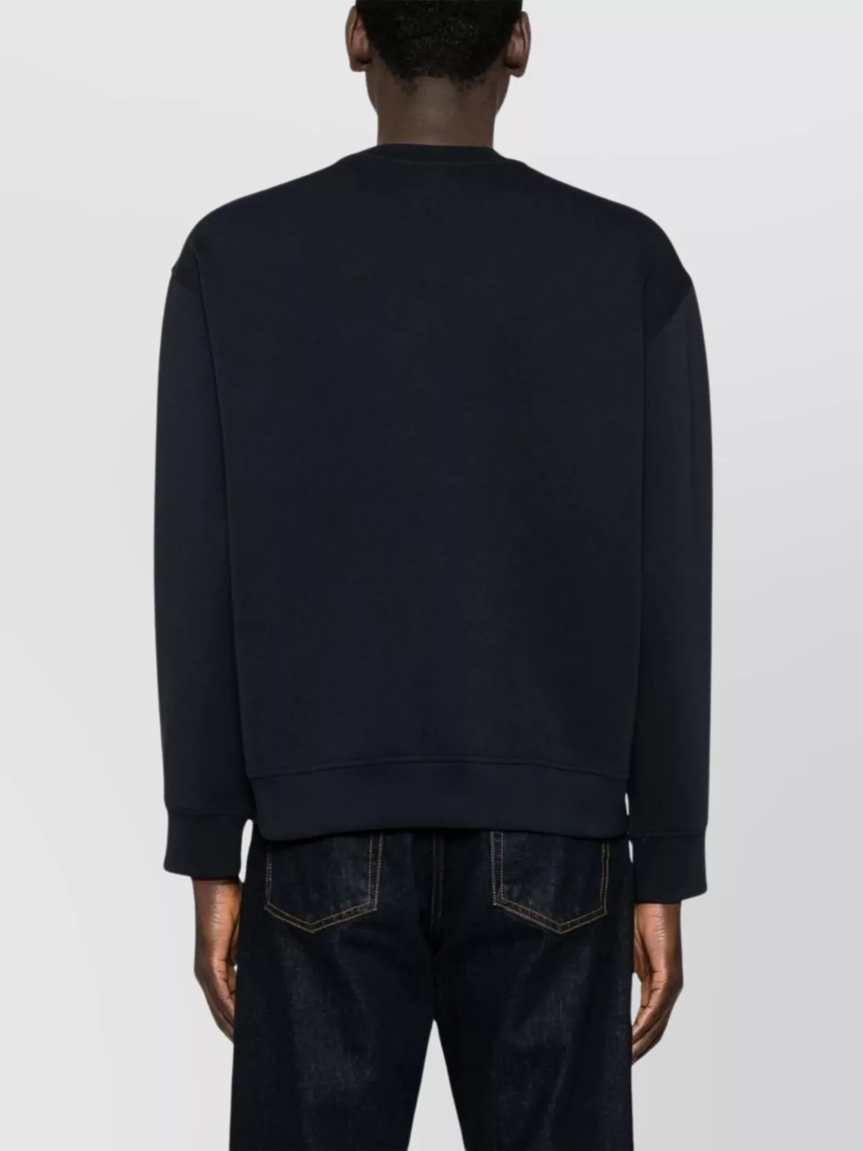Emporio Armani Logo Crew Neck Drop Shoulder Sweatshirt