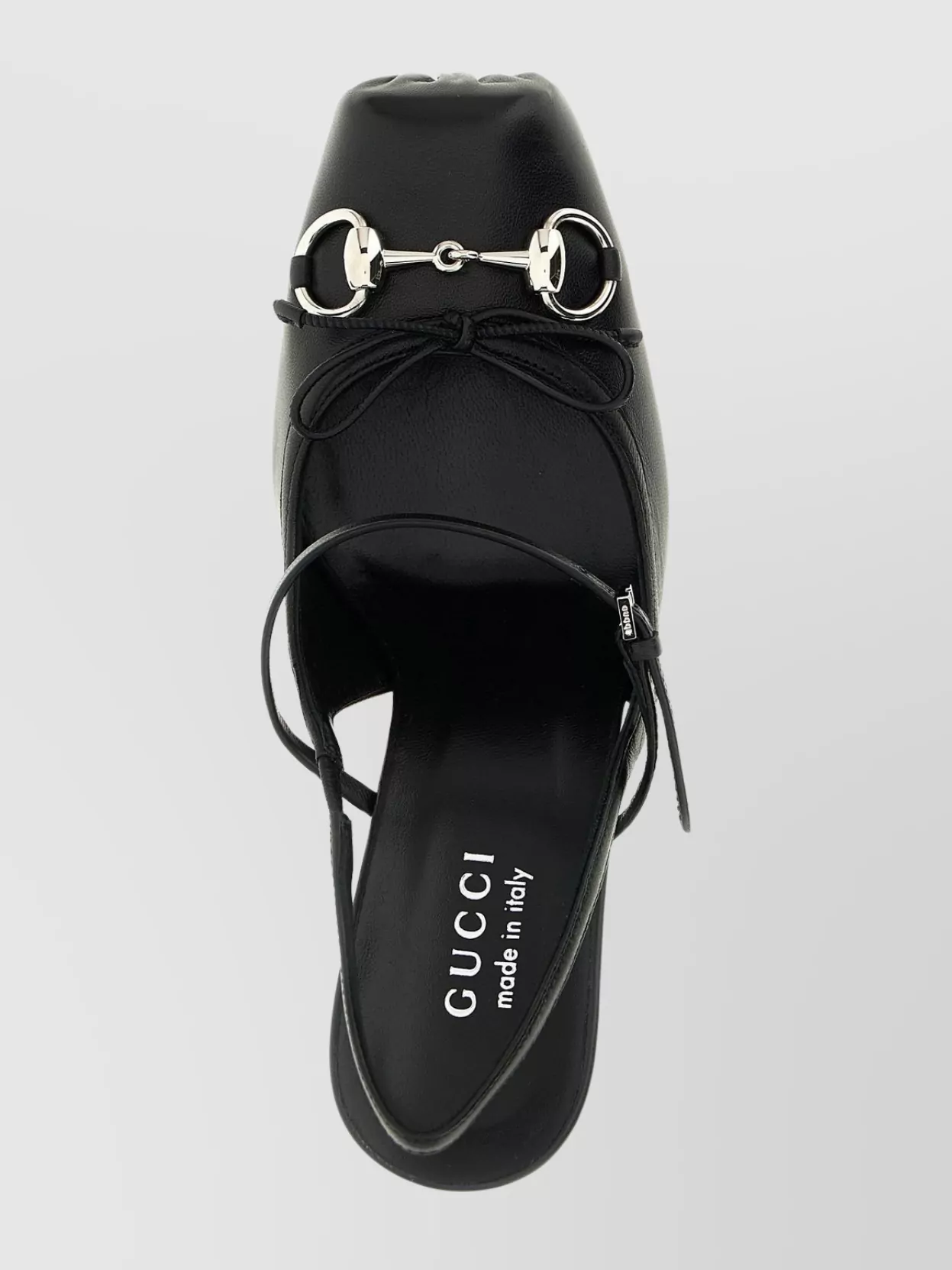 Gucci Square Toe Slingback Pumps With Block Heel In Black