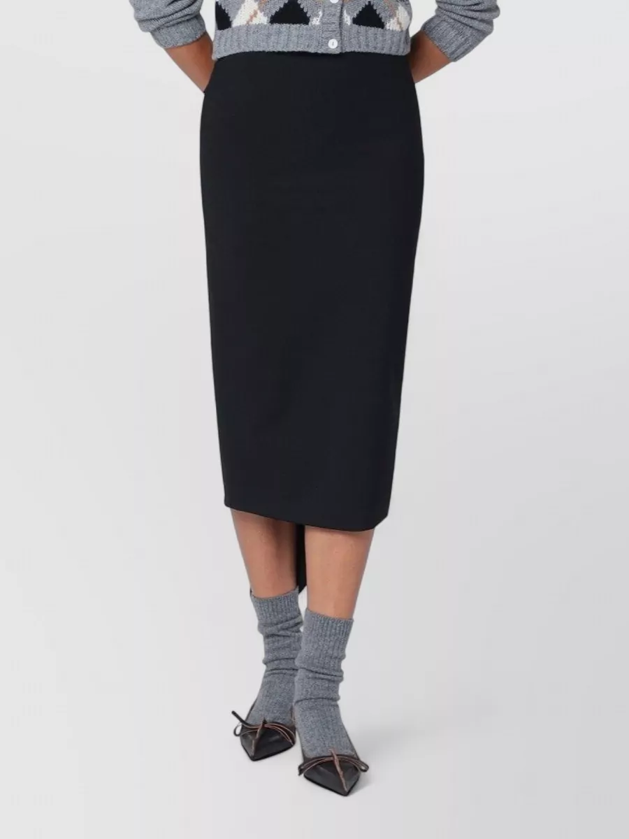 Thelatest asymmetric midi skirt