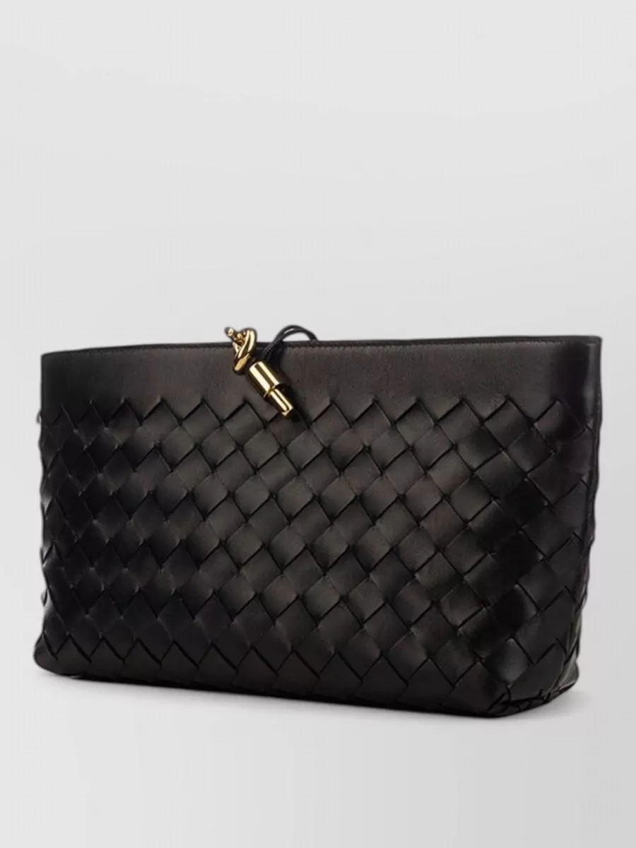 Bottega Veneta Andiamo Leather Clutch Bag