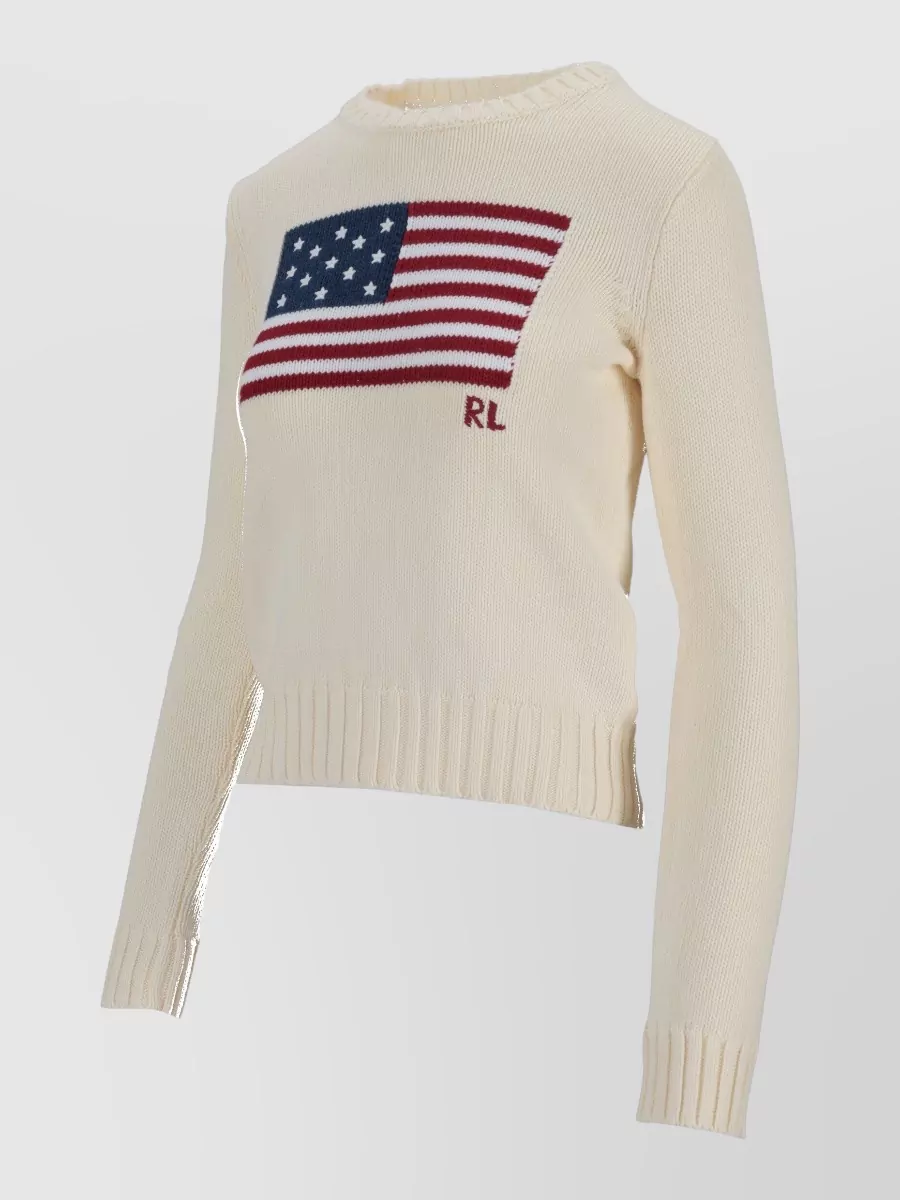 Ralph Lauren American Flag Crew Neck Knit Pullover