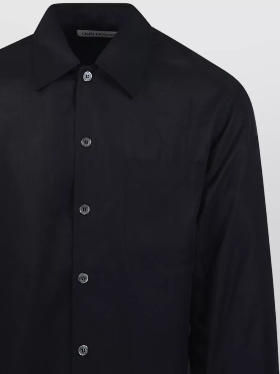 Our Legacy Straight Shirt Long Sleeves Buttoned Cuffs Pocket