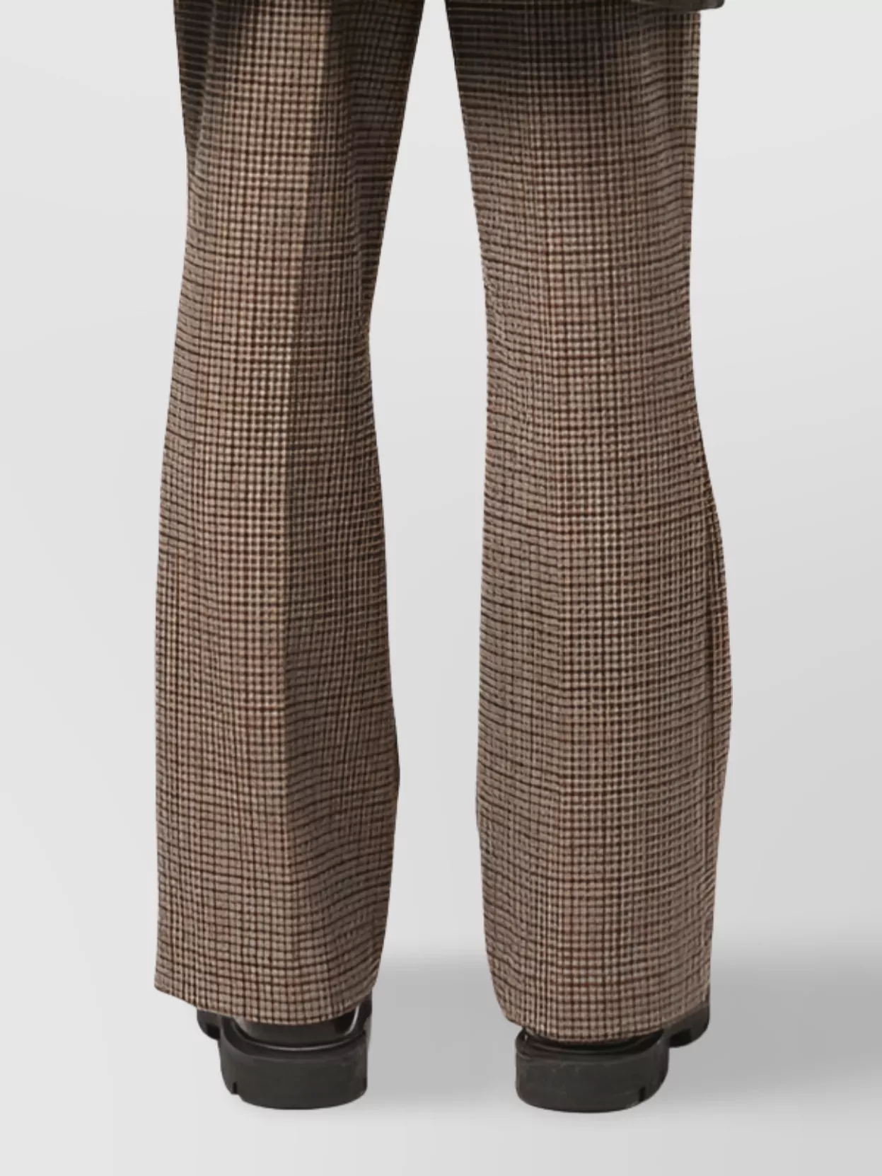 MAISON MARGIELA DISTRESSED CHECK-PATTERN WOOL COAT WITH BUTTONED CUFFS