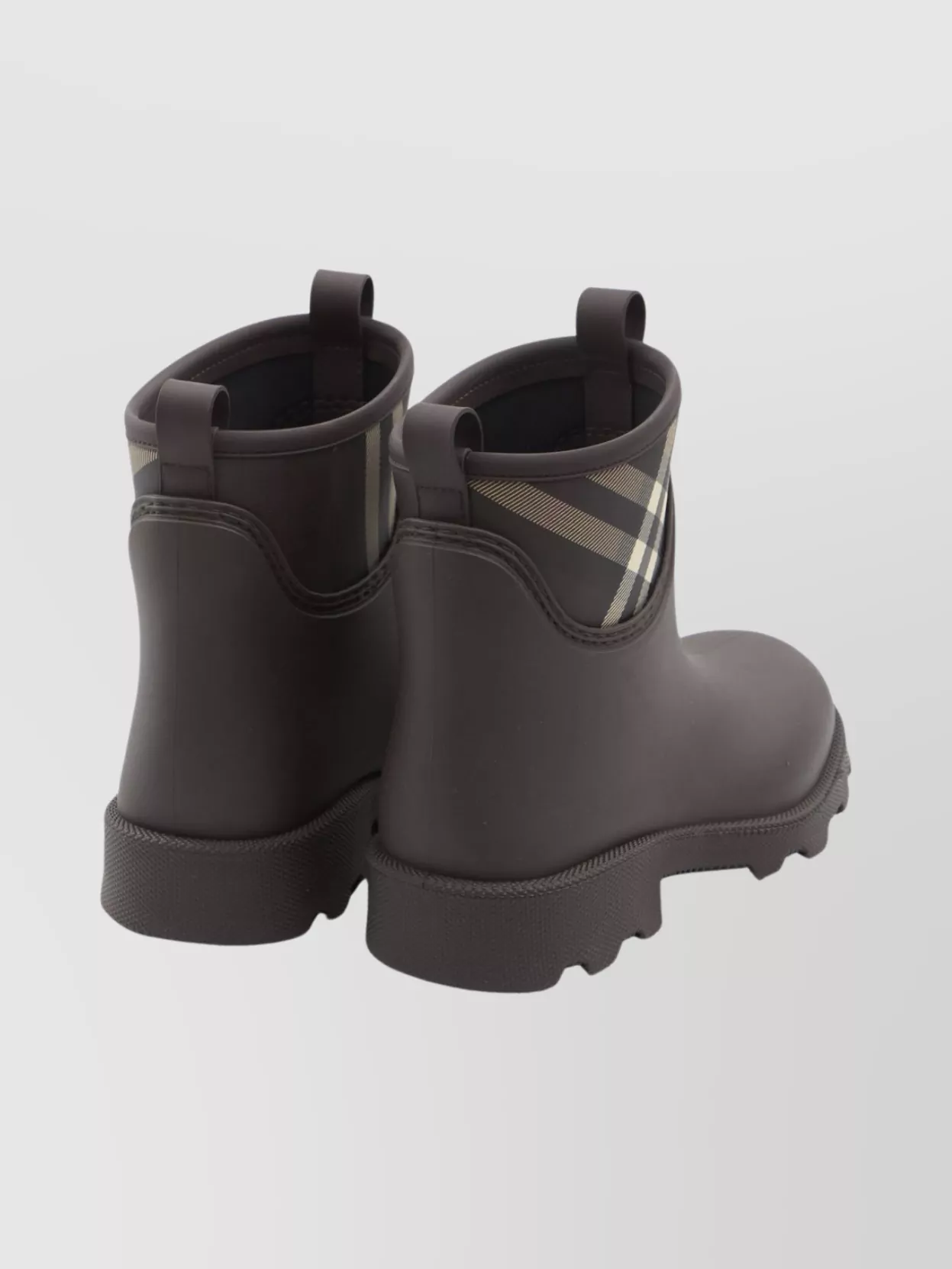 Burberry Ankle Boots Featuring Check Pattern In Brown