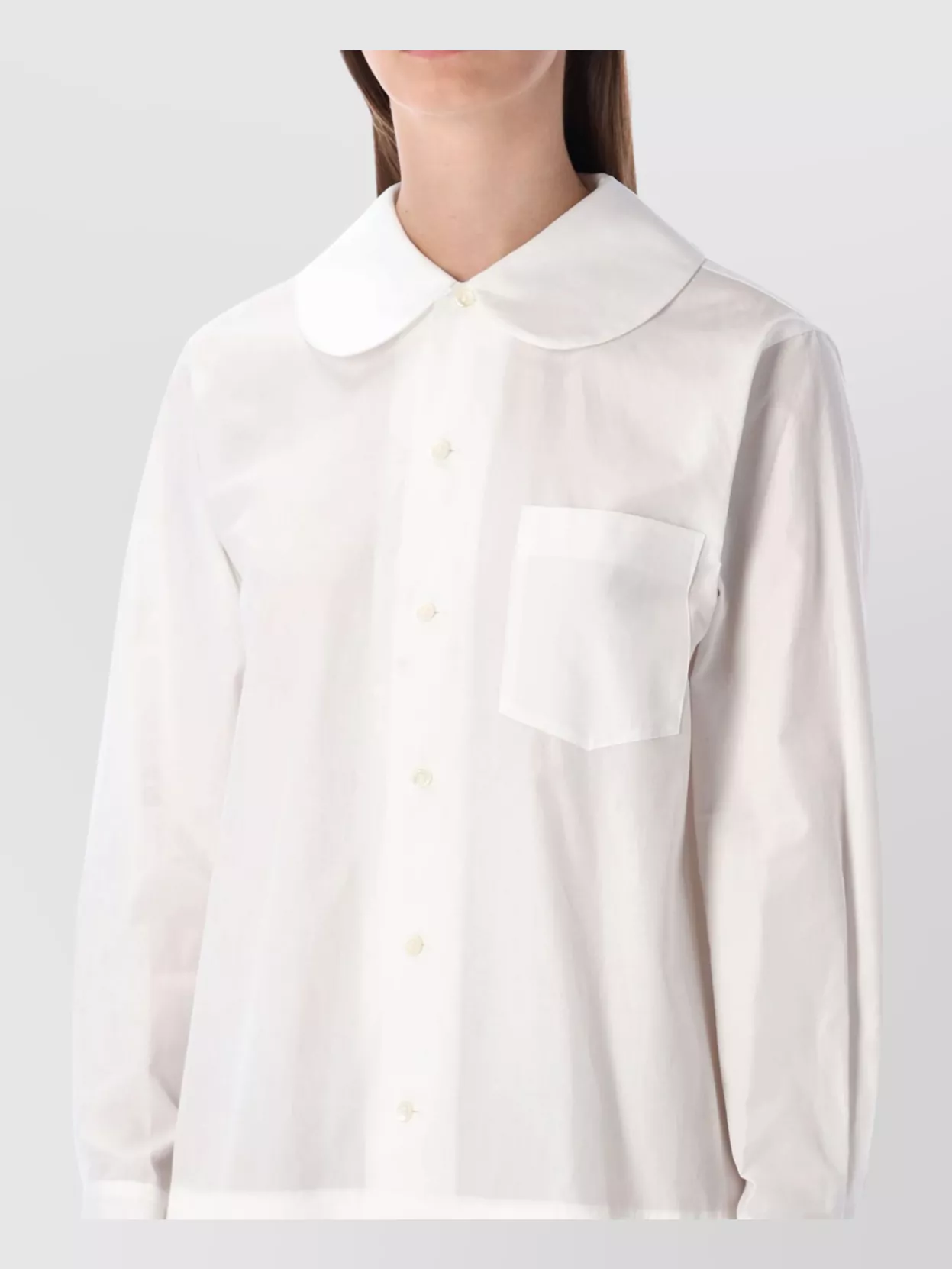 Comme Des Garçons Cotton Shirt Dress Gathered Skirt