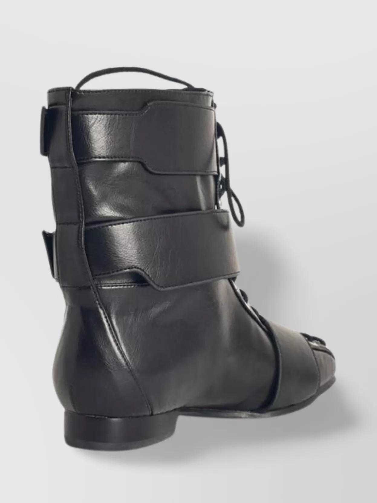 Ganni Ankle Boots With Buckle And Round Toe