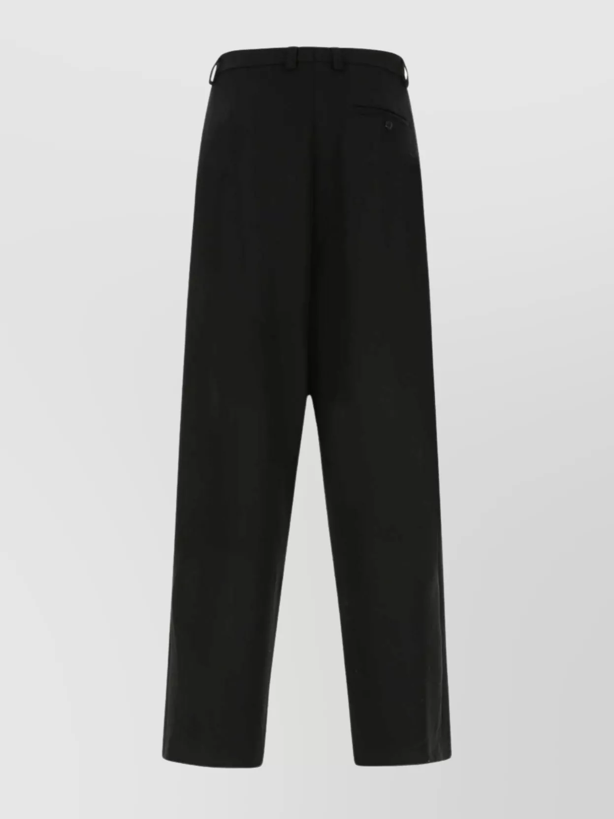 Balenciaga High Waist Wool Wide-leg Pant In Black