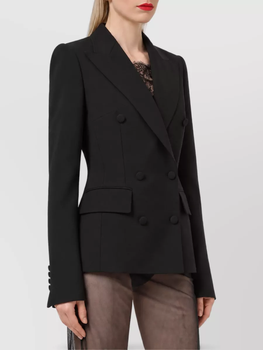 Dolce&Gabbana Virgin Wool Double-Breasted Suit Jacket