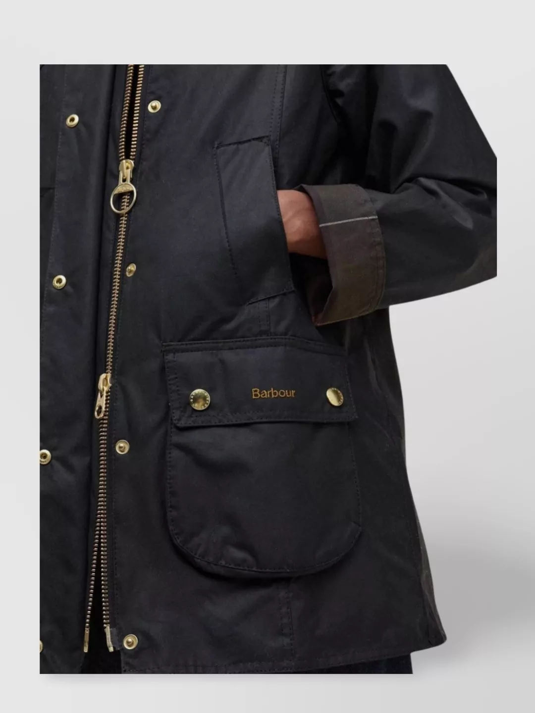Barbour Contemporary Waxed Jacket High Collar