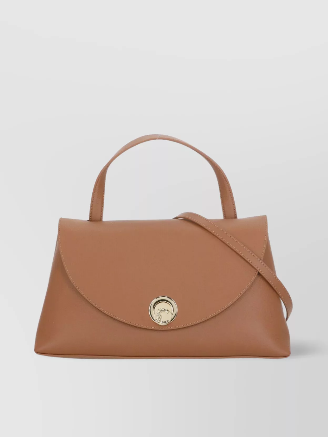 Coccinelle Leather Shoulder Bag Pebbled Handle
