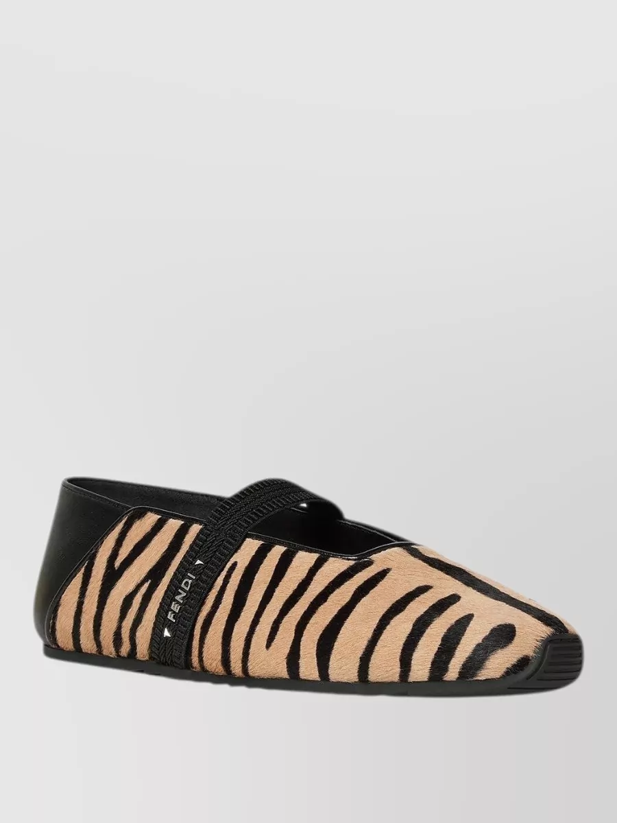 Fendi Calf Hair Ballerina Flats