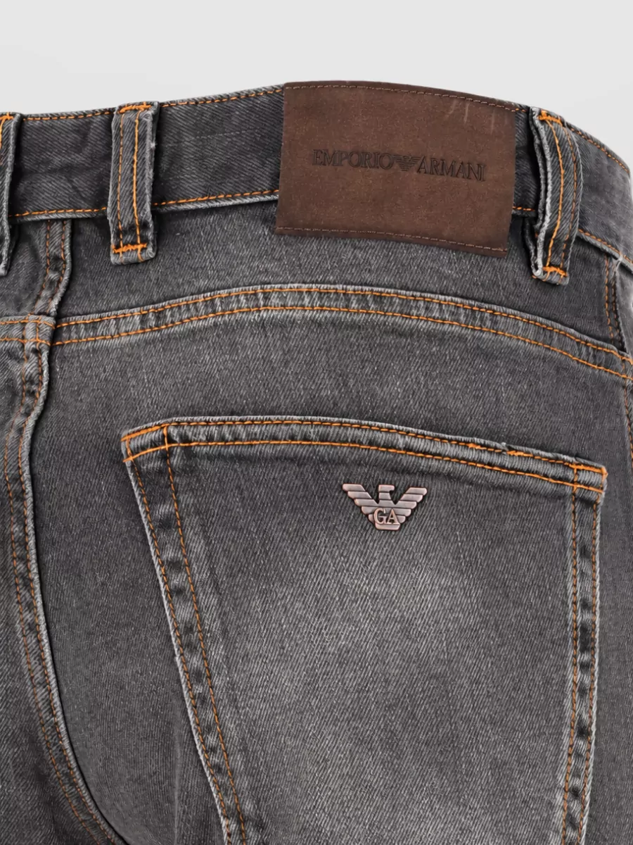 Emporio Armani Stretch Denim Loose-Fit Straight-Leg Jeans