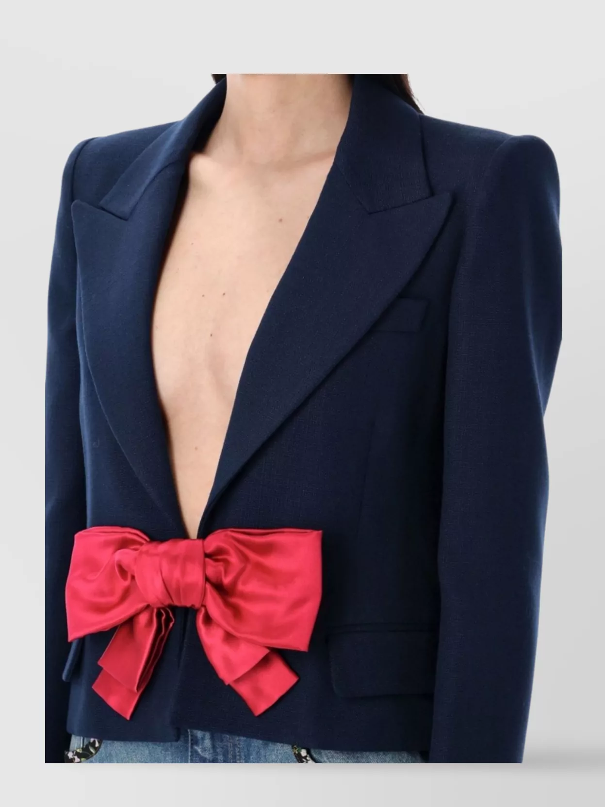 Valentino Garavani Bow detail cropped jacket | The Fashion