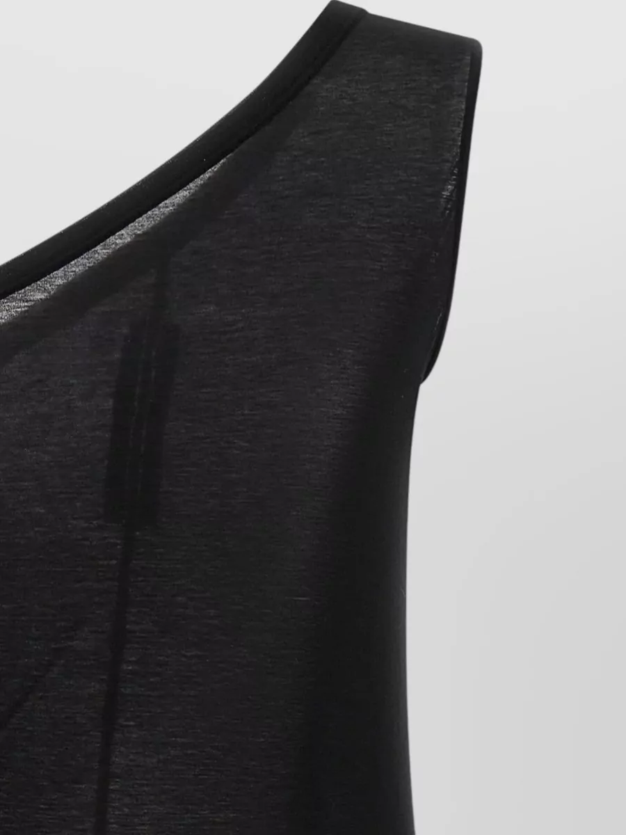 Rick Owens Drkshdw Cotton Asymmetric One-Shoulder Top