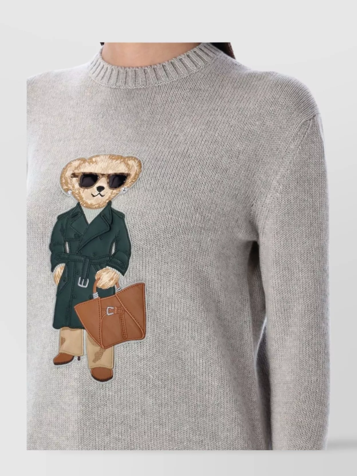 Ralph Lauren Bear Graphic Knitwear Ribbed Finish