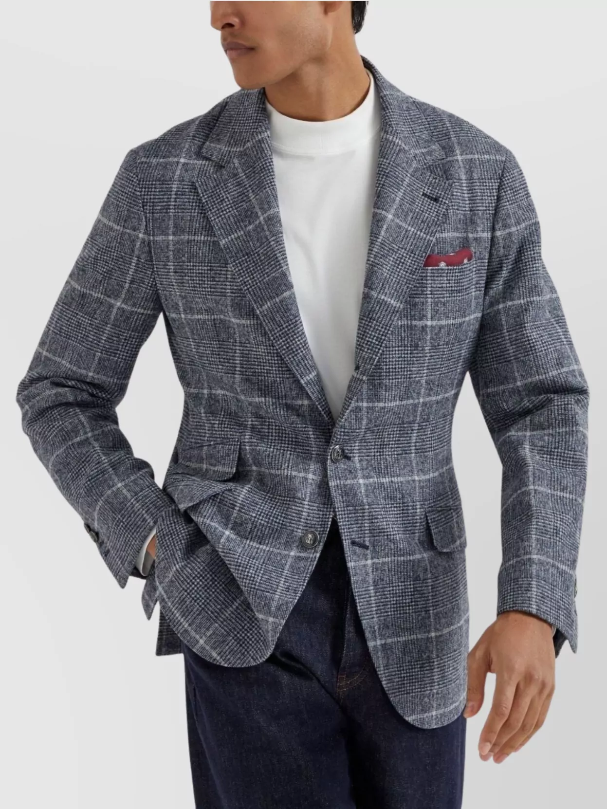 Brunello Cucinelli Notch Lapel Wool Jacket