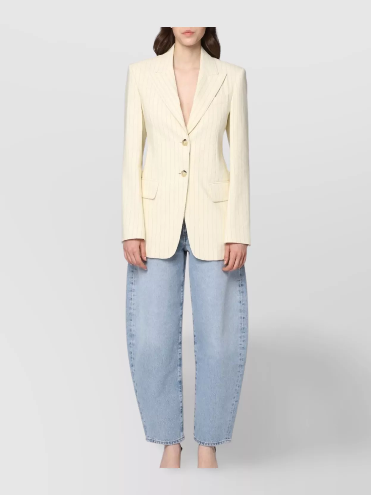 Sportmax Lapels Pinstriped Blazer Tailored