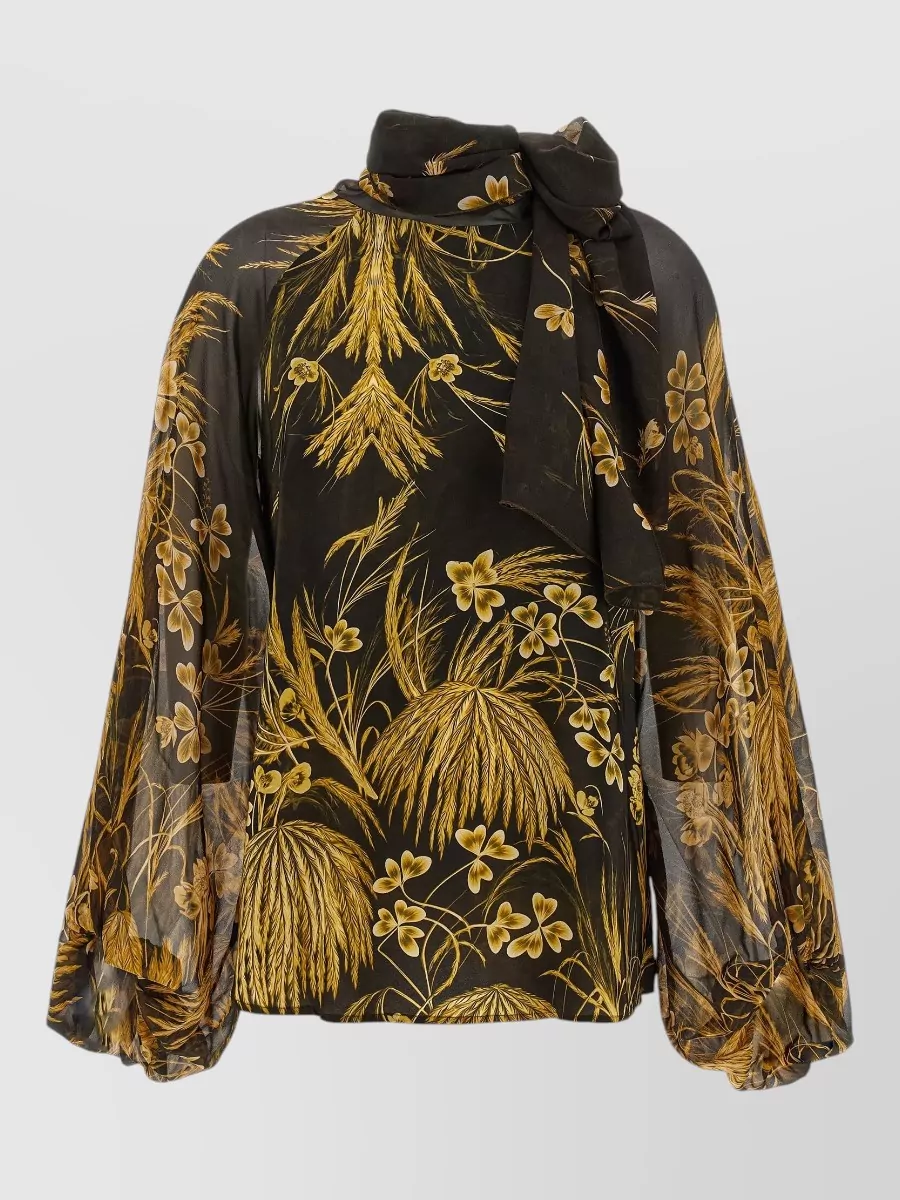 F.r.s For Restless Sleepers floral print silk blend long sleeve blouse