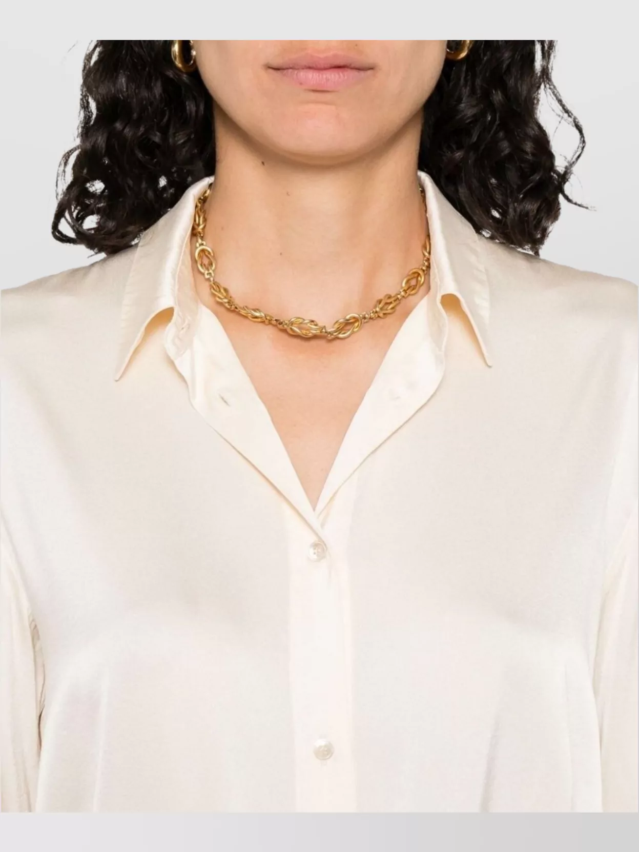 Forte Forte Luxurious Long Sleeve Silk Collared Top