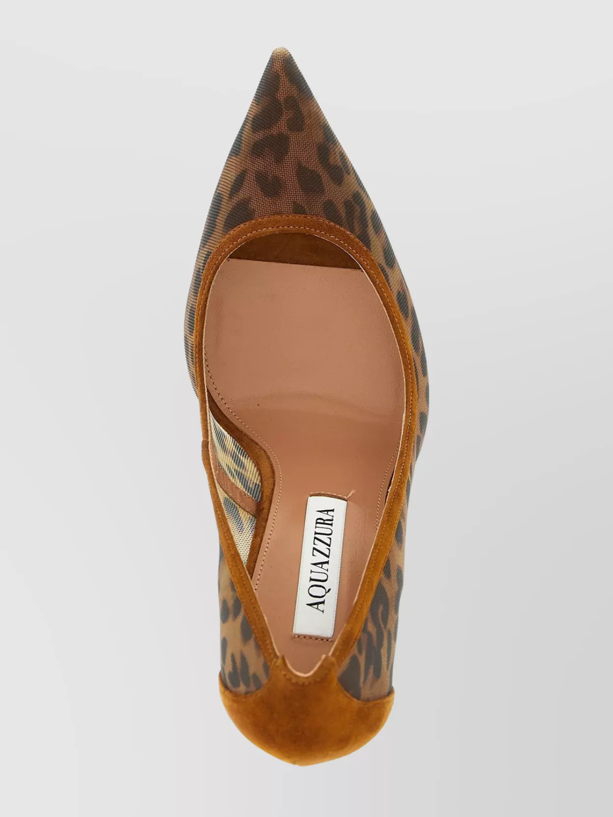Aquazzura Animal Print Stiletto Pumps With Mesh Paneling