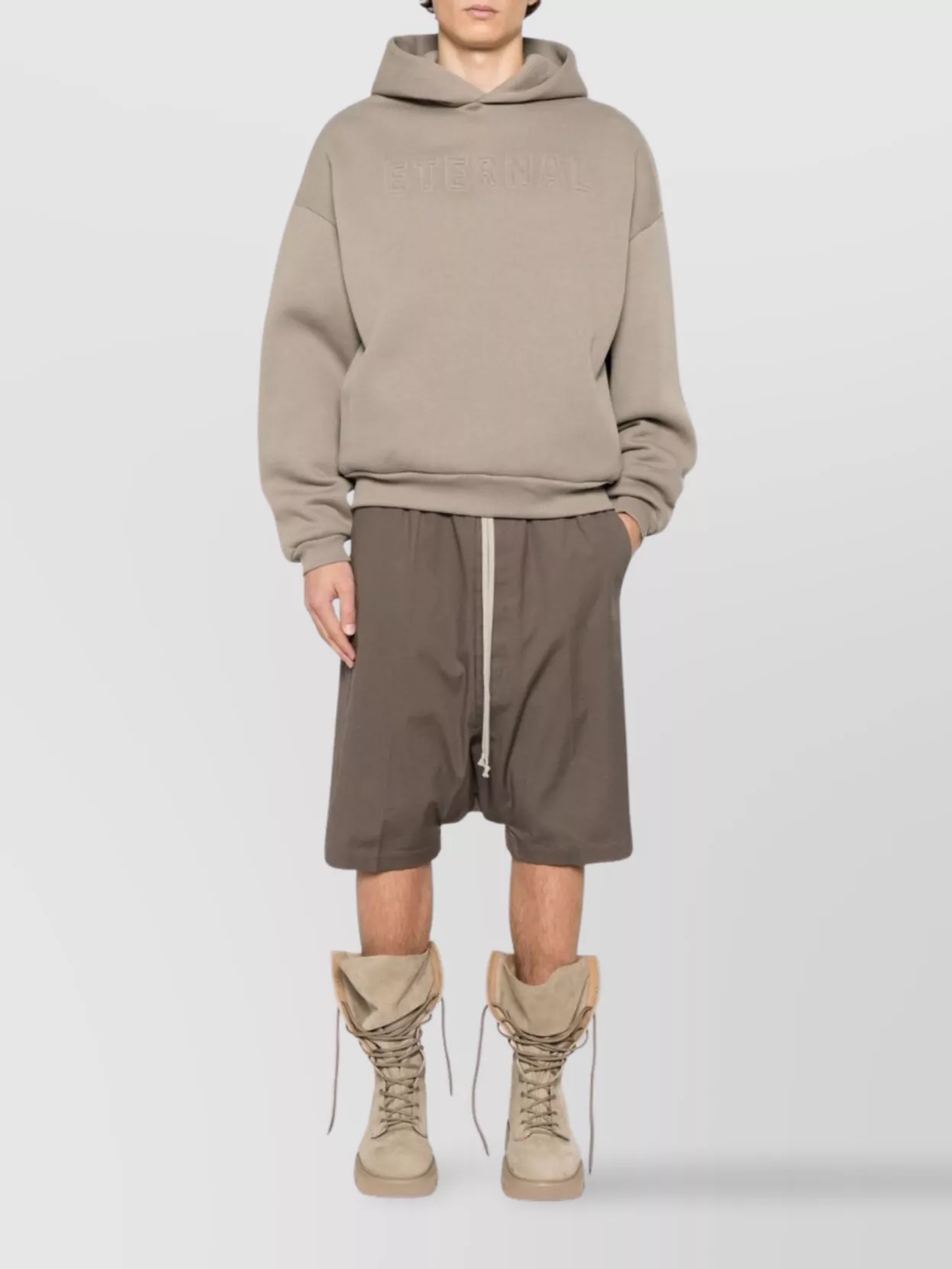 Fear Of God Oversized Hooded Sweatshirt With Ribbed Finish