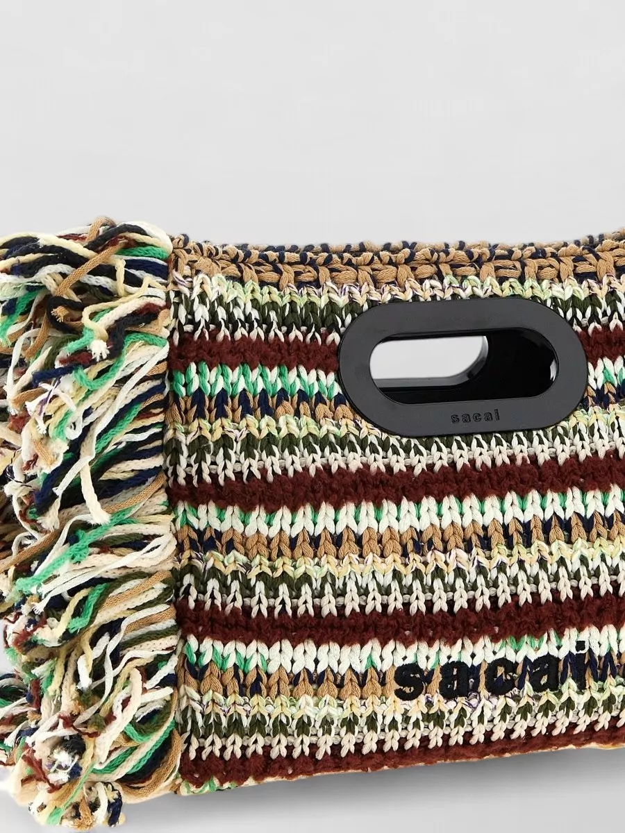 Sacai Small Fringe Beach Bag