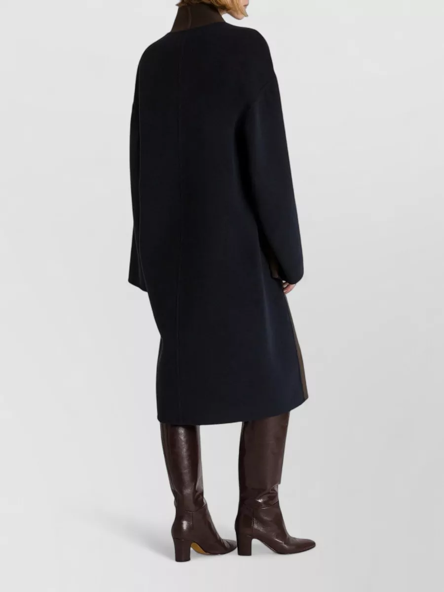 Alberta Ferretti Cashmere Wool Long Fitted Jacket