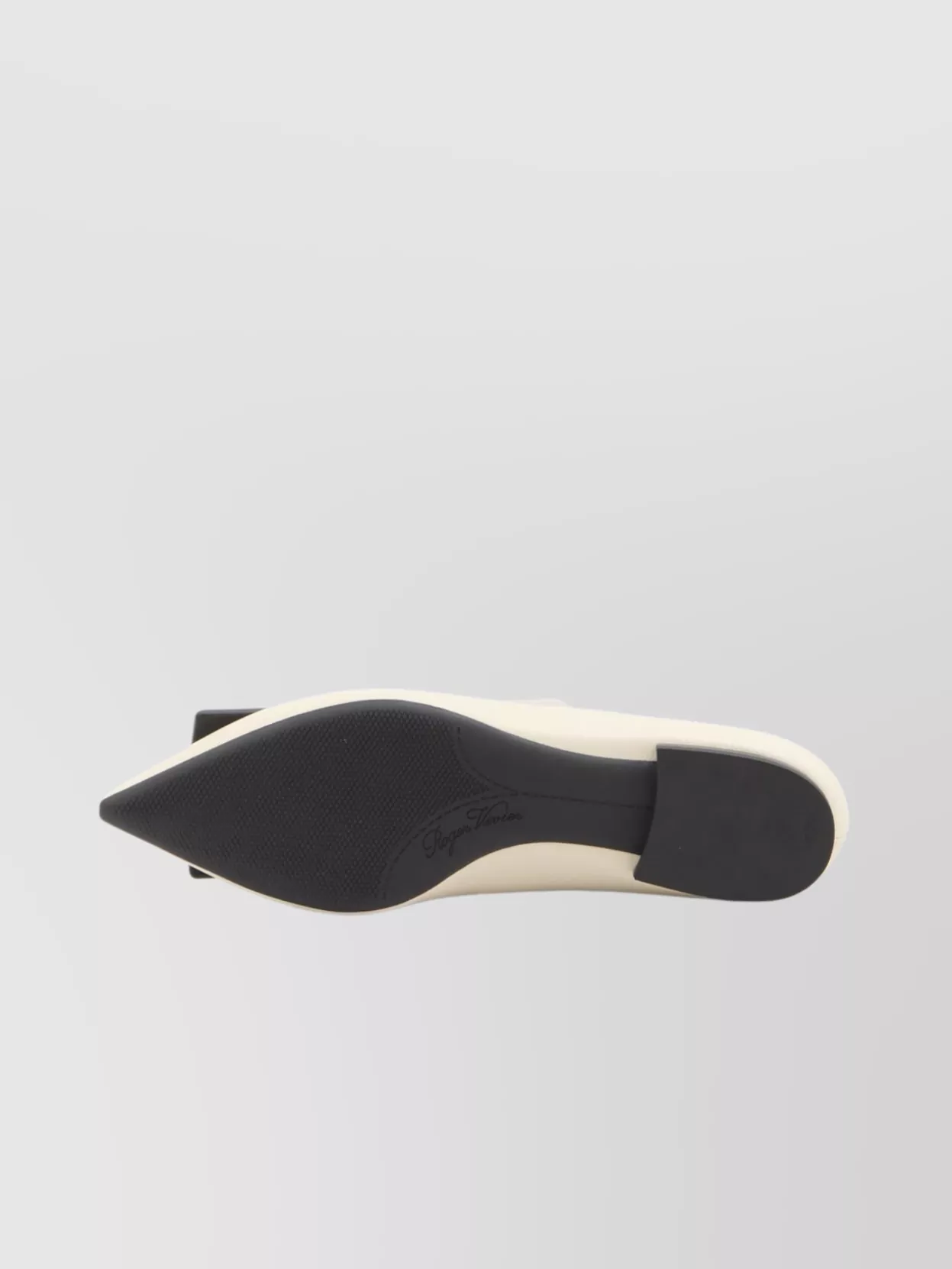 Roger Vivier Pointed Leather Ballerina Flats With Square Buckle
