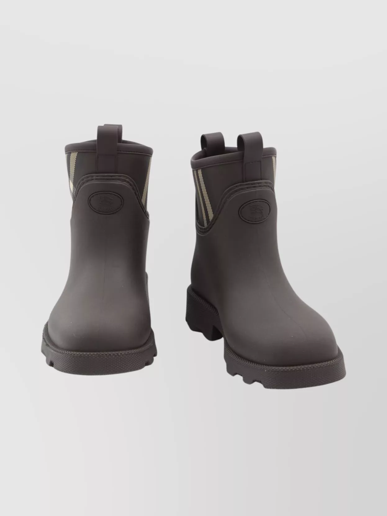 Burberry Ankle Boots Featuring Check Pattern In Brown