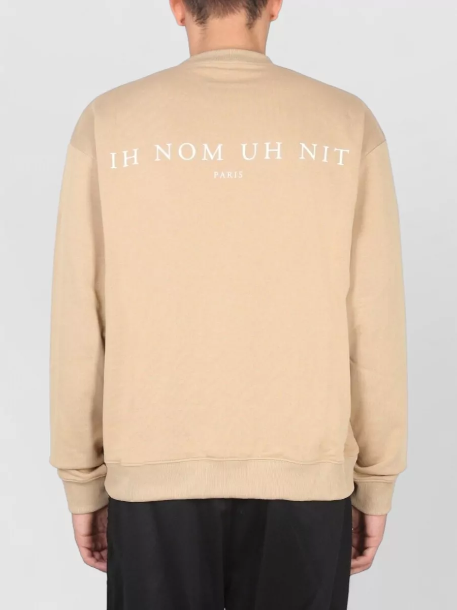 Ih Nom Uh Nit Logo Print Cotton Crewneck Sweatshirt