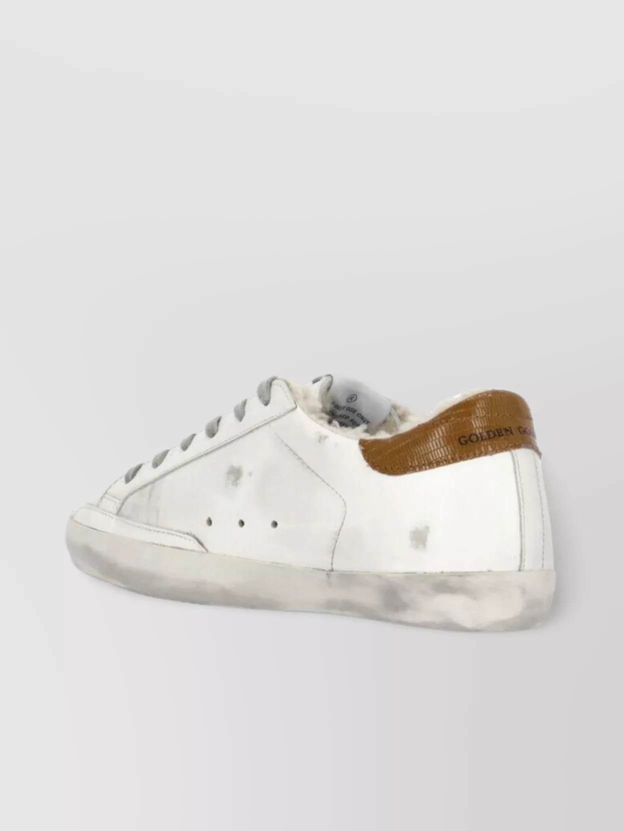 Golden Goose Low Top Leather Sneakers With Glitter Star