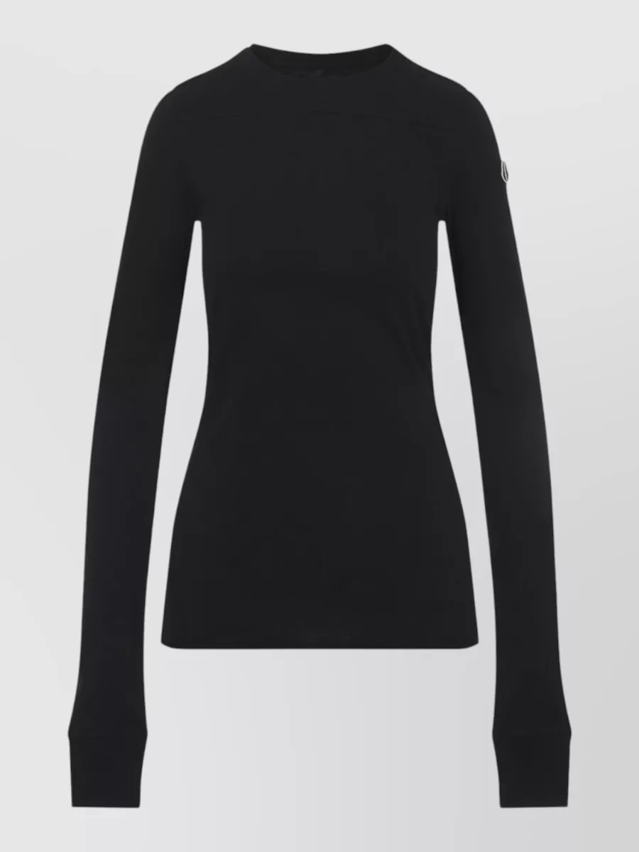 Moncler Cotton slim-fit long-sleeve crewneck t-shirt