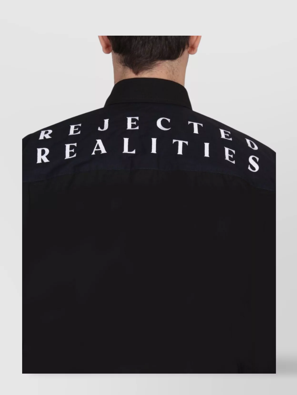 Raf Simons Ghost Slogan Print Bowling Shirt