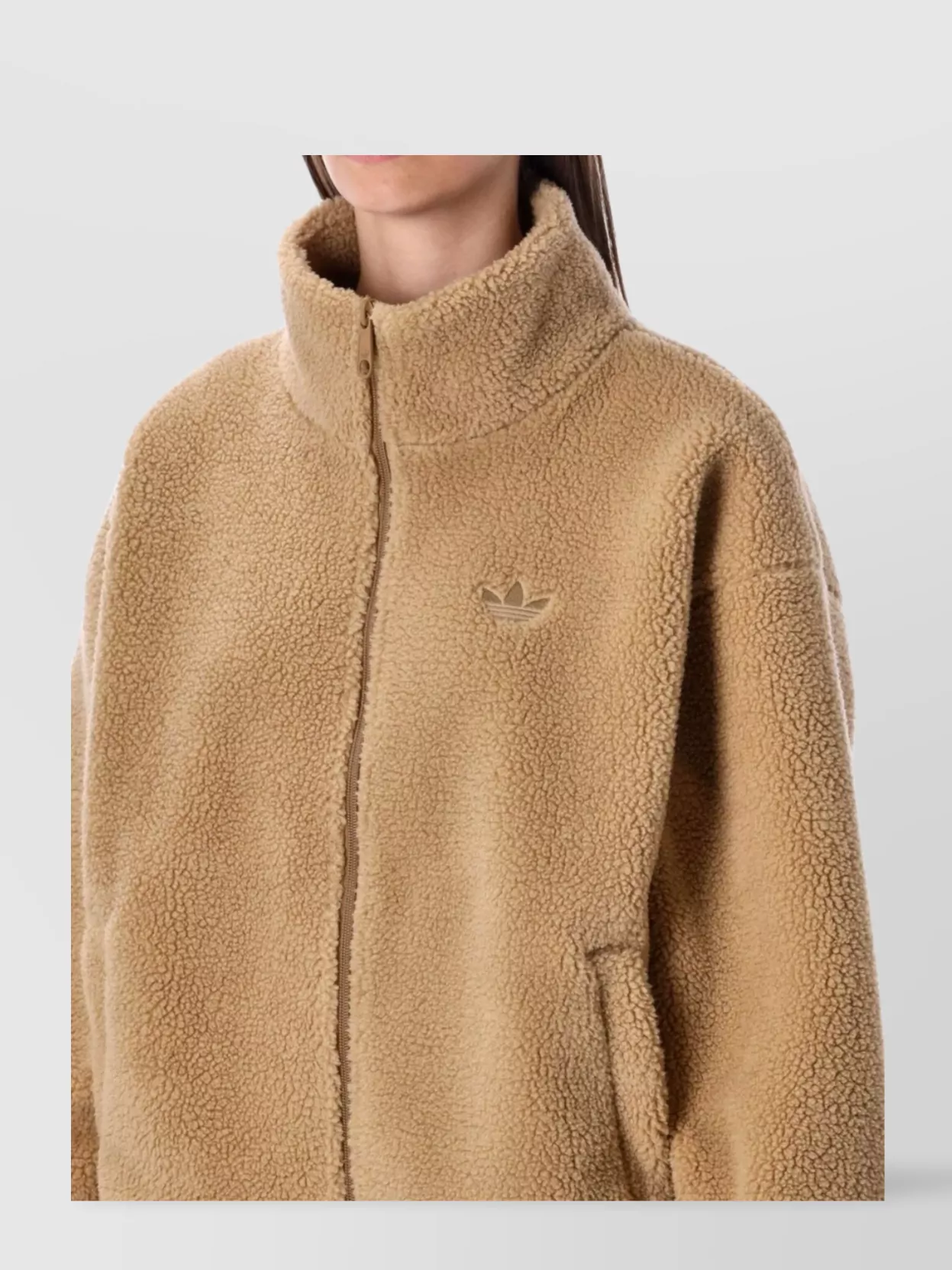 Adidas Originals Cozy Teddy Style Jacket Pockets