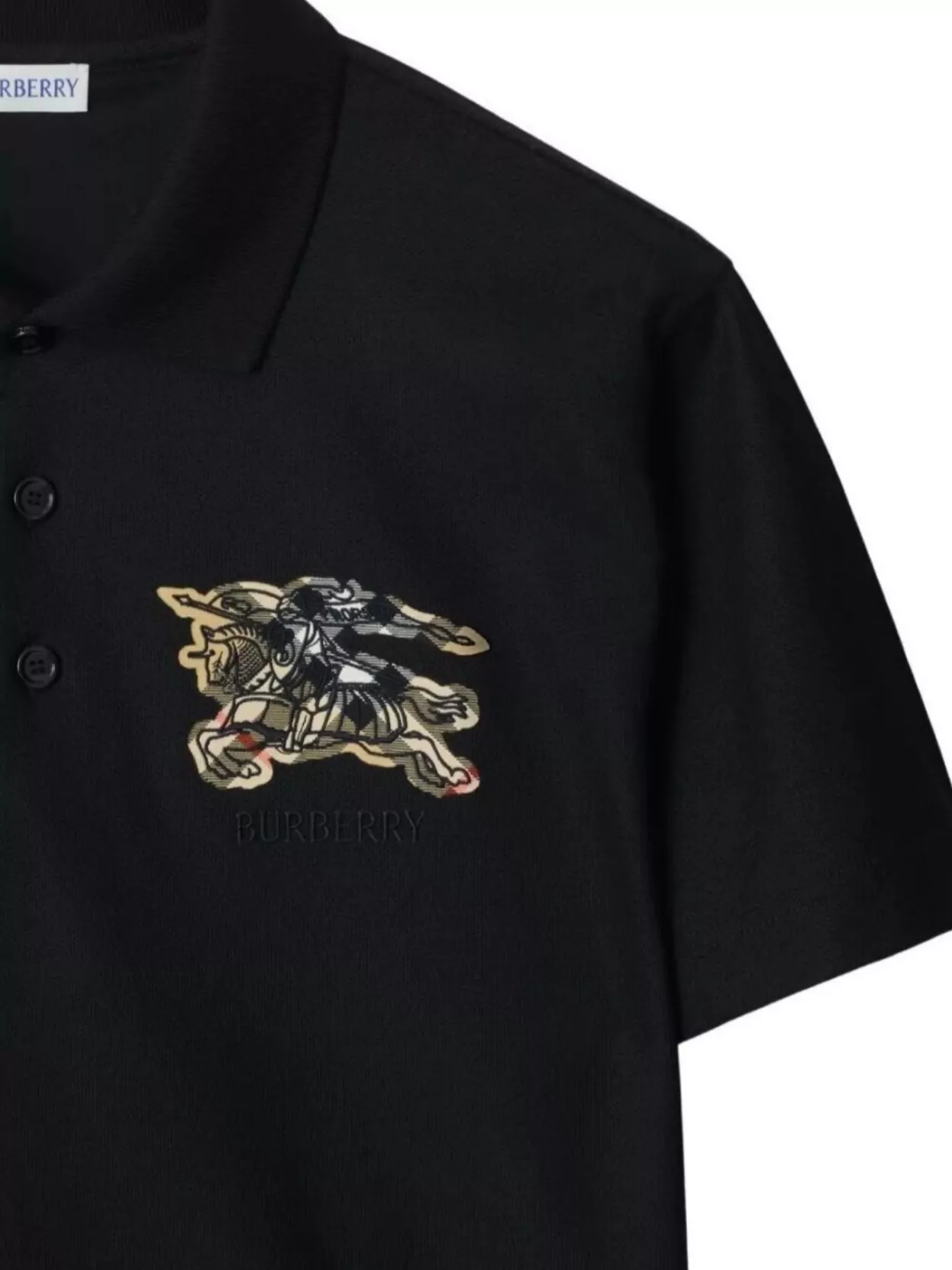 Burberry Cotton Polo Shirt Check Pattern