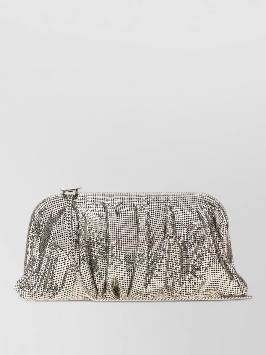 Benedetta Bruzziches Metal Knit Clutch Bag