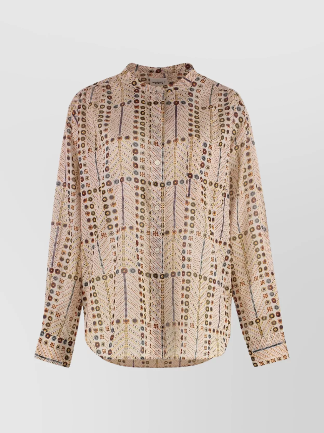 ISABEL MARANT ÉTOILE COTTON SHIRT WITH PRINTED DESIGN AND COLLAR