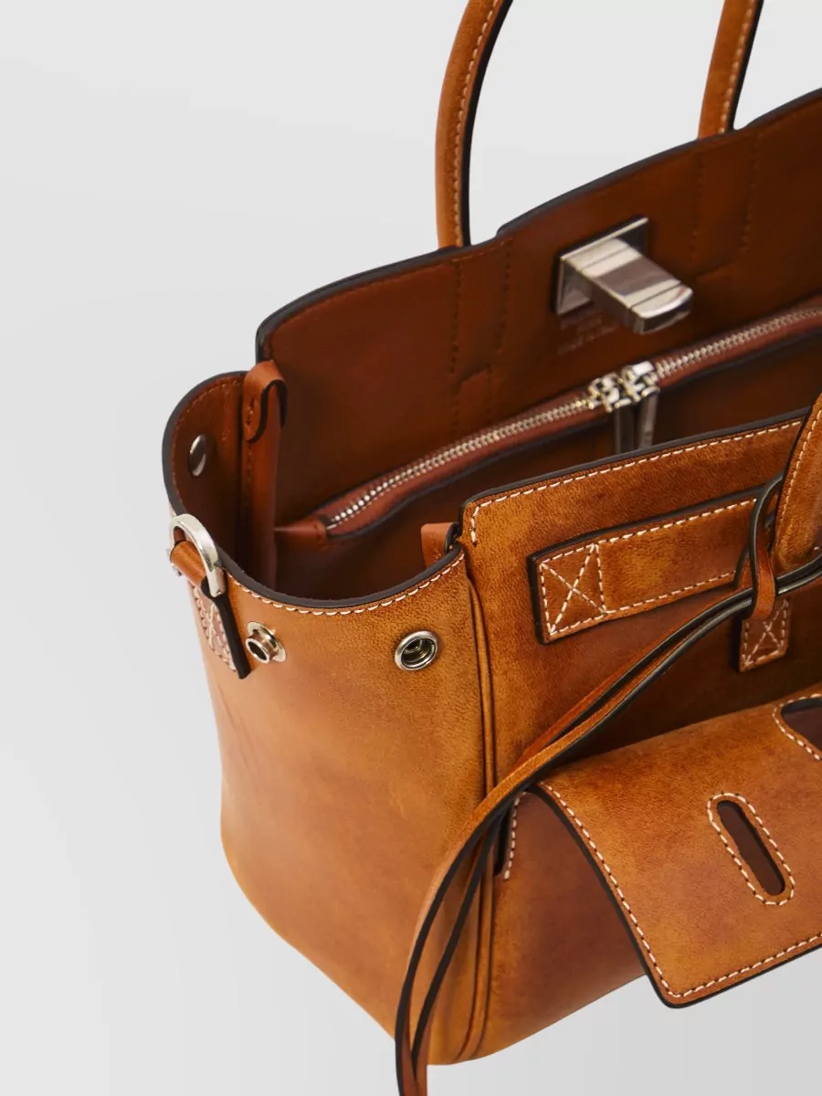 Balenciaga Bel Air Leather Mini Carry All Tote