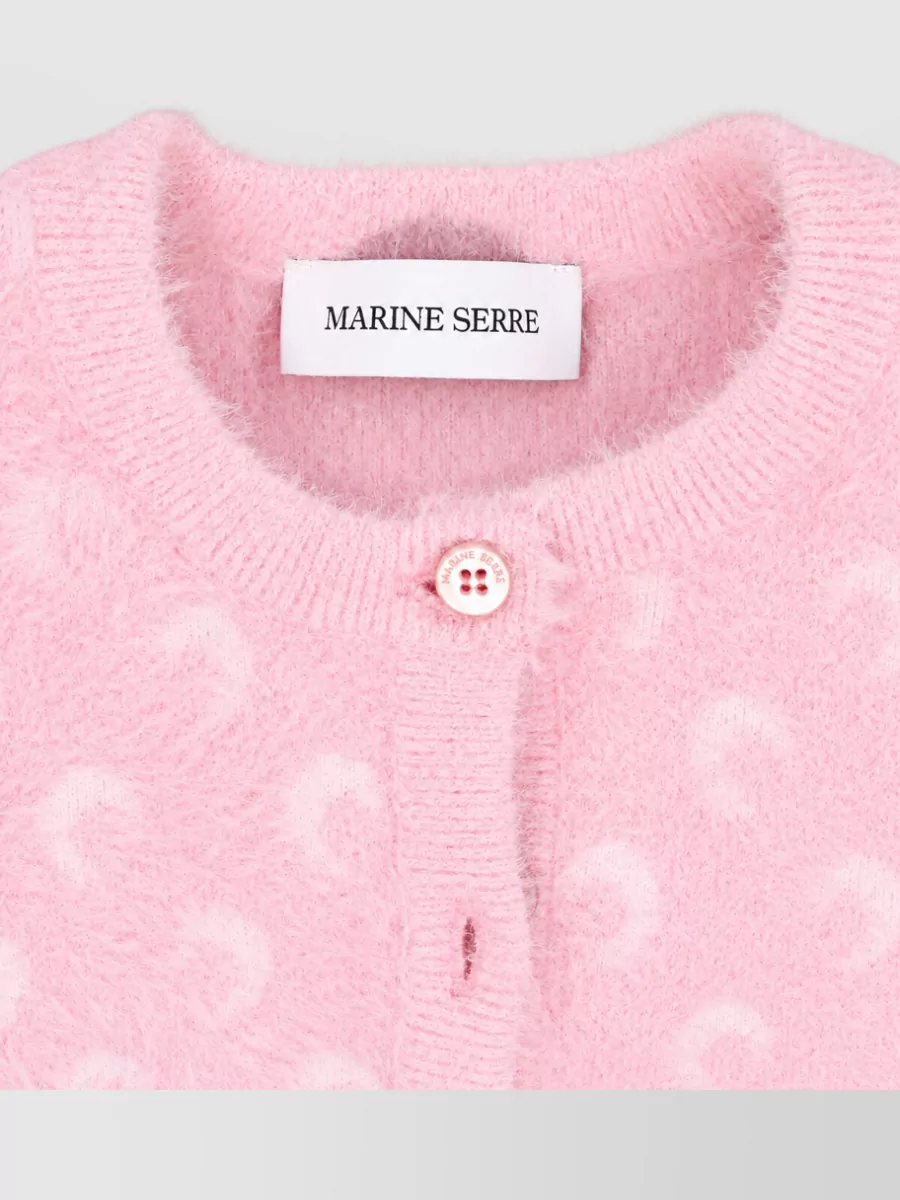 Marine Serre Crewneck Cardigan