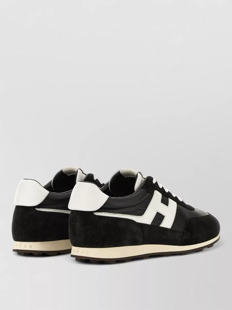 Hogan Sneakers Contrast Sole Round Toe Panels