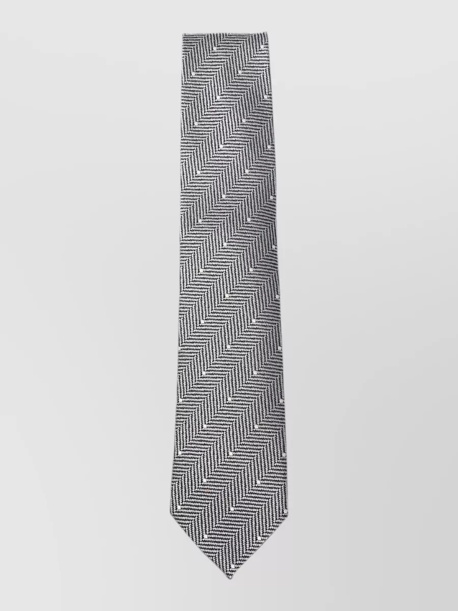 Tom Ford silk polka-dot herringbone tie